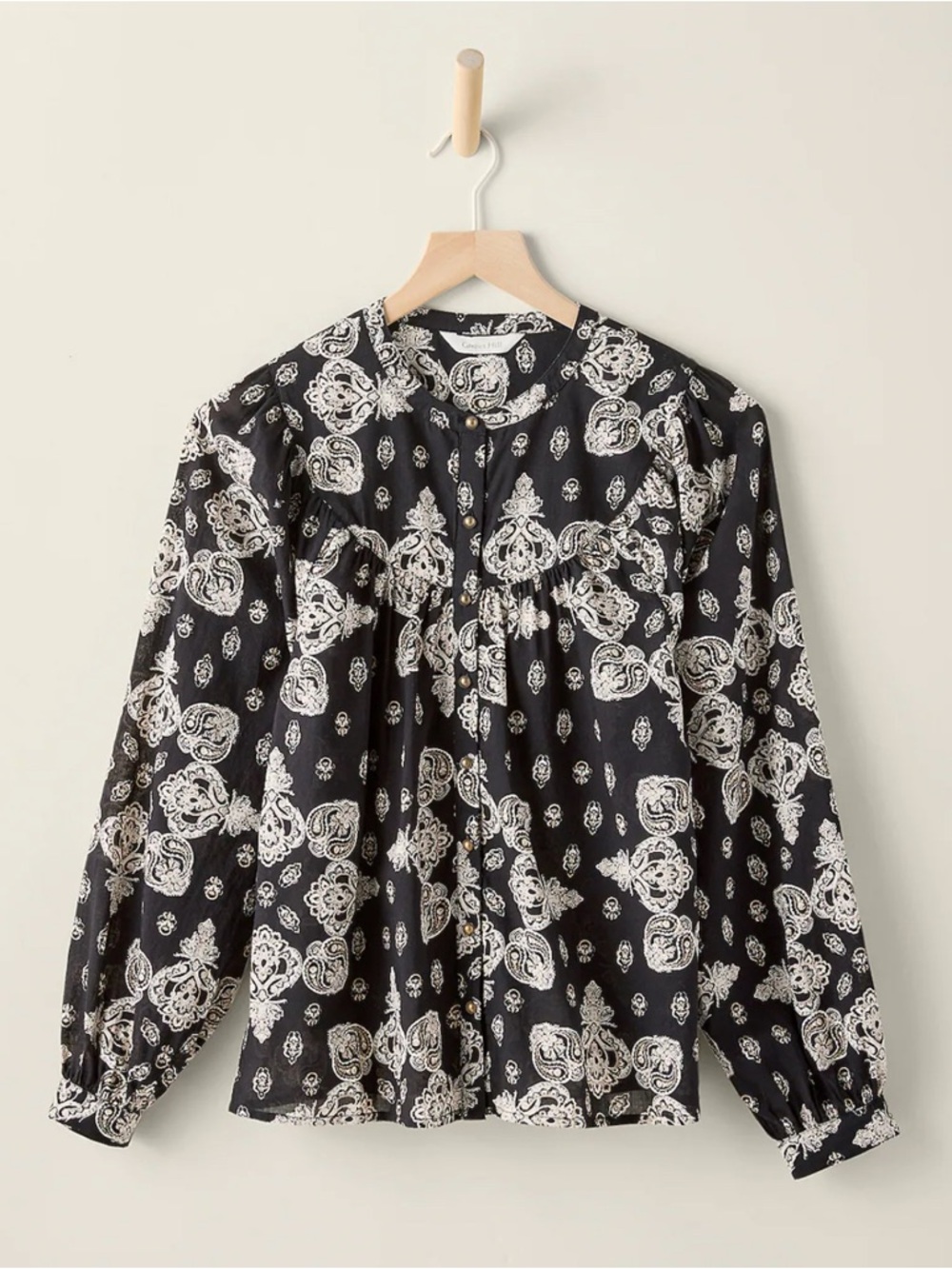 Garnet Hill Dakota Organic-Cotton Voile Blouse, 16